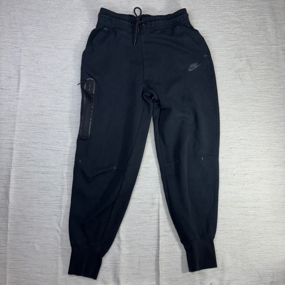 Nike Women's Tech Fleece Joggers Black High Waisted Tapered CW4292-010 Small